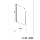 Sanotechnik Kádfal, egyrészes, króm