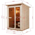 Sanotechnik HELSINKI kültéri finn szauna, két-háromszemélyes