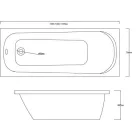 Sanotechnik STAR 150 testformájú fürdőkád