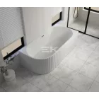 Sanotechnik BALI falsíkra/sarokba állítható aszimmetrikus fürdőkád, jobbos kivitel