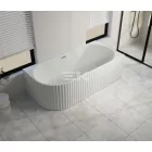 Sanotechnik BALI falsíkra/sarokba állítható aszimmetrikus fürdőkád, jobbos kivitel