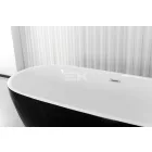 Sanotechnik CUBA szabadon álló fürdőkád, fekete/fehér