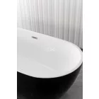 Sanotechnik CUBA szabadon álló fürdőkád, fekete/fehér