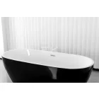 Sanotechnik CUBA szabadon álló fürdőkád, fekete/fehér