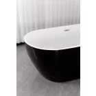 Sanotechnik CUBA szabadon álló fürdőkád, fekete/fehér