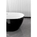 Sanotechnik CUBA szabadon álló fürdőkád, fekete/fehér