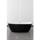 Sanotechnik CUBA szabadon álló fürdőkád, fekete/fehér