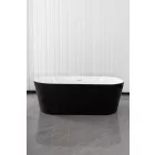 Sanotechnik RENO BLACK szabadon álló fürdőkád, fekete/fehér