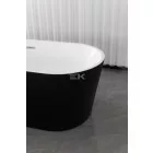 Sanotechnik RENO BLACK szabadon álló fürdőkád, fekete/fehér