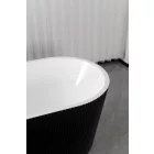 Sanotechnik RENO BLACK szabadon álló fürdőkád, fekete/fehér