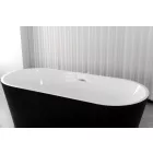 Sanotechnik RENO BLACK szabadon álló fürdőkád, fekete/fehér