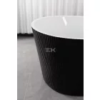 Sanotechnik RENO BLACK szabadon álló fürdőkád, fekete/fehér