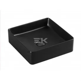   Sanotechnik SLIM síklapos kerámiamosdó, matt fekete, szögletes