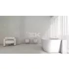 SILIA - Akril fürdőkád, fali/szabadonálló - 160 cm - fehér - KDS_016W