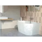 SILIA - Akril fürdőkád, fali/szabadonálló - 160 cm - fehér - KDS_016W