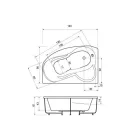 Kád, Aquatrend W-Bath Carina 160x105x64 balos
