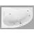 Kád, Aquatrend W-Bath Artemide 150x100x59 balos Hydro rendszer