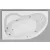 Kád, Aquatrend W-Bath Carina 150x105x64 balos Hydro rendszer