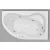 Aquatrend Kád, Aquatrend W-Bath Carina 150x105x64 jobbos Hydro rendszer