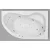 Kád, Aquatrend W-Bath Carina 160x105x64 jobbos Hydro+ Aero rendszer