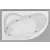 Kád, Aquatrend W-Bath Carina 170x105x64 balos Hydro rendszer