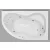 Kád, Aquatrend W-Bath Carina 170x105x64 jobbos Hydro rendszer