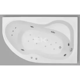   Kád, Aquatrend W-Bath Carina 170x105x64 jobbos Hydro+ Aero rendszer