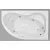 Kád, Aquatrend W-Bath Carina 170x105x64 jobbos Hydro+ Aero rendszer