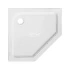 Sanotechnik Ötszögletű akril zuhanytálca, fix előlappal