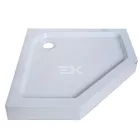 Sanotechnik Ötszögletű akril zuhanytálca, fix előlappal