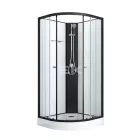 Sanotechnik - BALATON 2 komplett zuhanykabin, fekete 90x90x203 cm