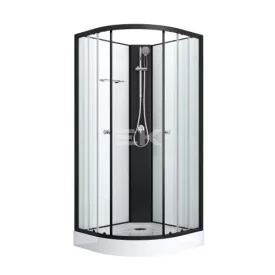   Sanotechnik - BALATON 2 komplett zuhanykabin, fekete 90x90x203 cm