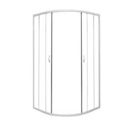 Sanotechnik Íves sarokkabin 2 tolóajtóval, fehér