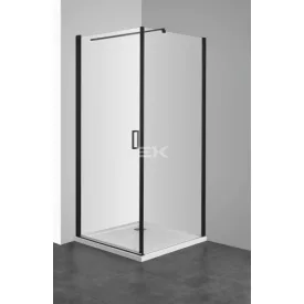 Sanotechnik ELITE BLACK lengőajtó (6 mm)