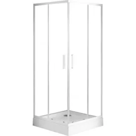 Sanotechnik Sarokkabin 2 tolóajtóval, fehér, 90 cm