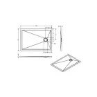 Zuhanytálca, West Zara 70x100 cm, fehér