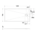 Zuhanytálca, West Zara 70x140 cm, black