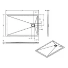 Zuhanytálca, West Zara 80x120 cm, fehér