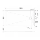 Zuhanytálca, West Zara 80x160 cm, black