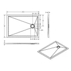 Zuhanytálca, West Zara 90x120 cm, black