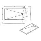 Zuhanytálca, West Zara 80x140 cm, gris