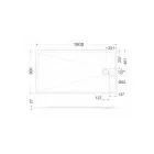 Zuhanytálca, West Zara 80x160 cm, gris