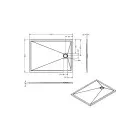 Zuhanytálca, West Zara 90x120 cm, gris