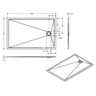 Zuhanytálca, West Zara 90x140 cm, gris