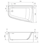 Kád, Aquatrend W-Bath Melody jobbos 150x100