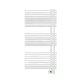   Sanotechnik E-WIEN elektromos fürdőszobai design radiátor, egyenes, fehér (digitális termosztáttal)